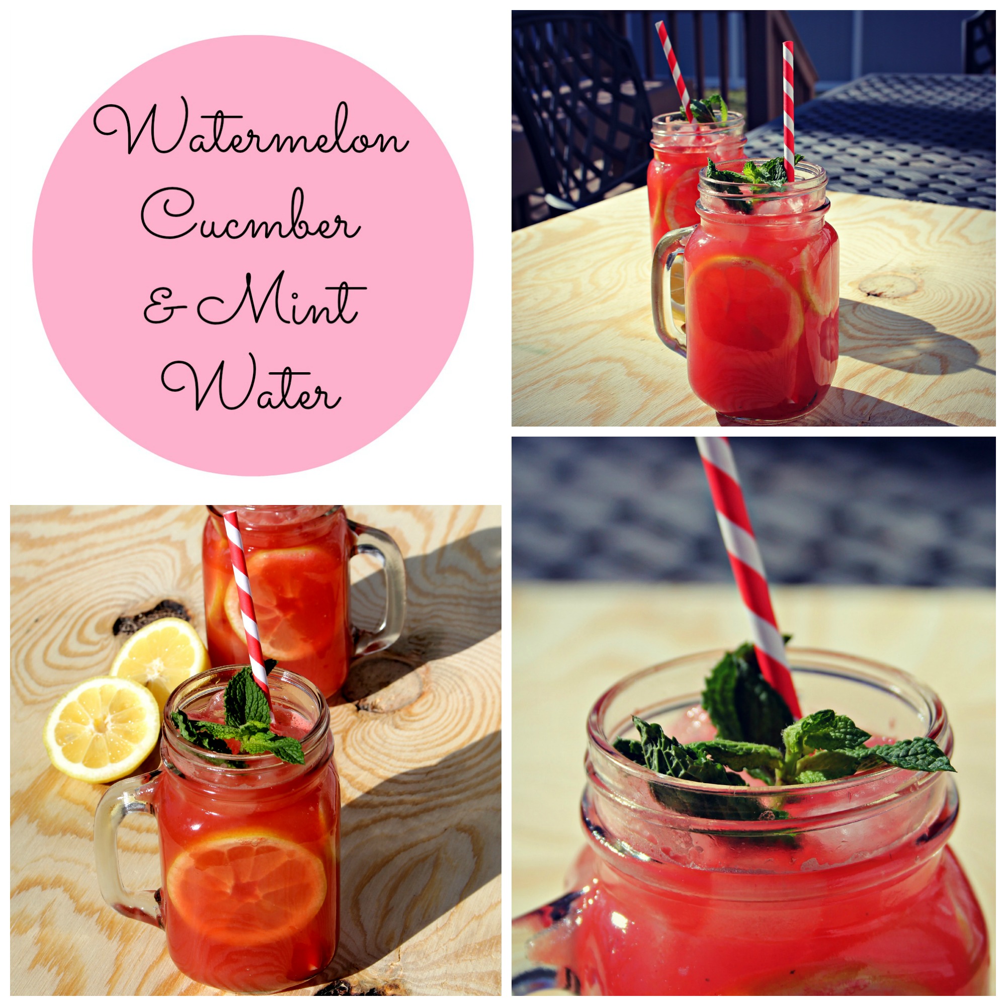 watermelon and cucumber mint water recipe - THIRTEEN THOUGHTS