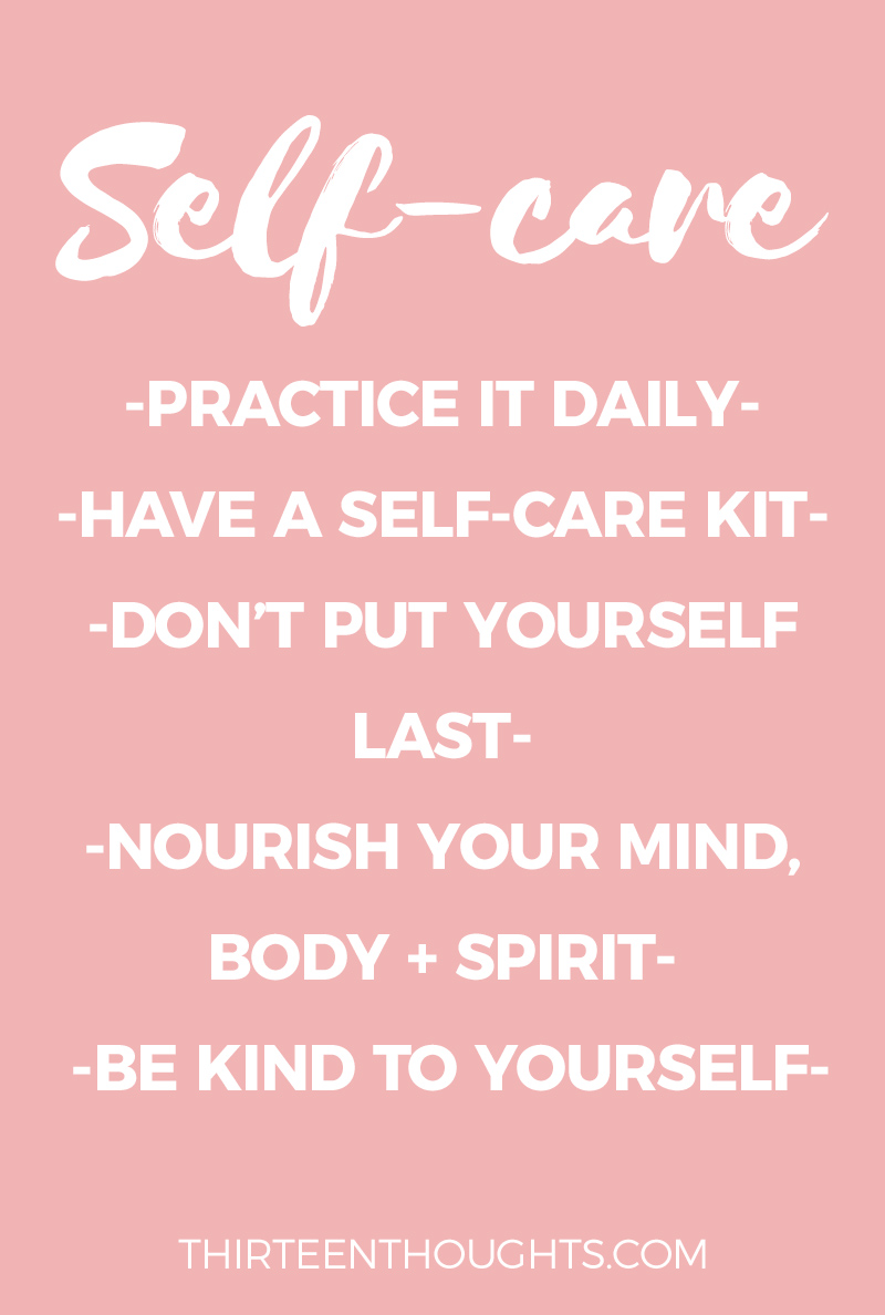 Self-Care - THIRTEEN THOUGHTS